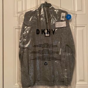 NWT DKNY mock neck sweater size XL in grey